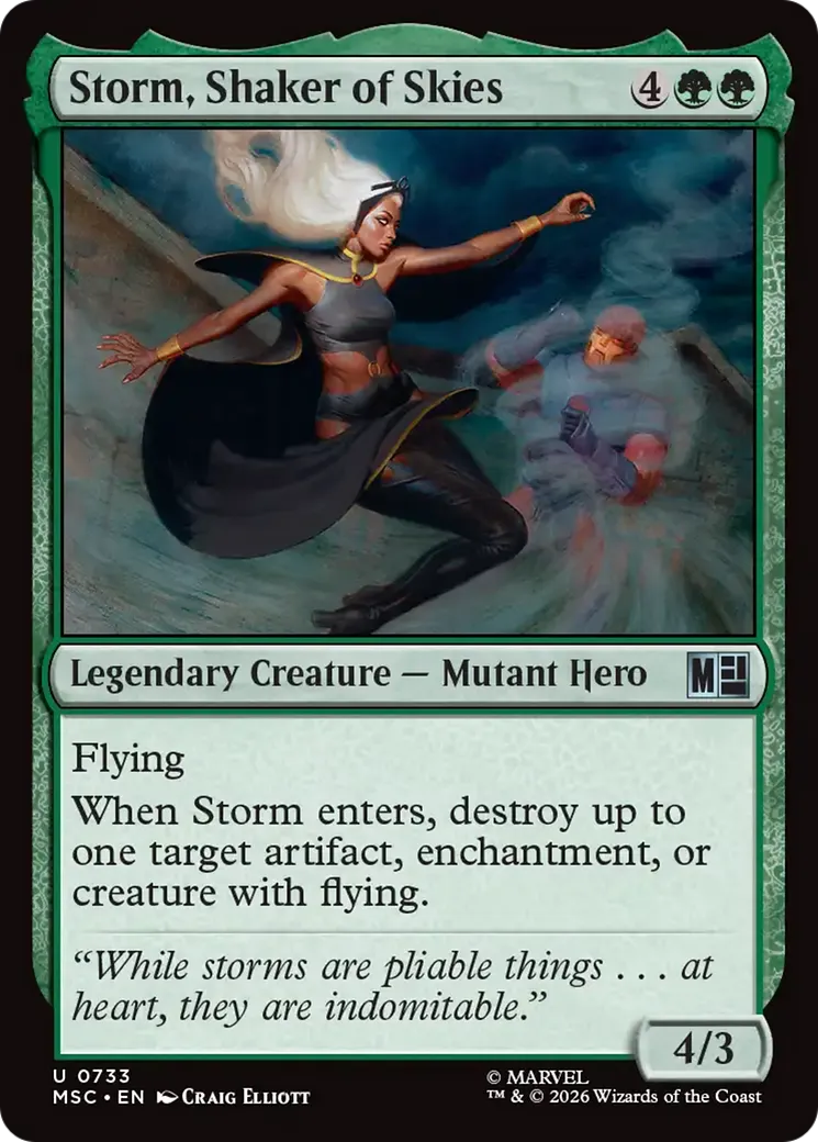 Storm, Shaker of Skies — Marvel Super Heroes Commander — Magic: The Gathering