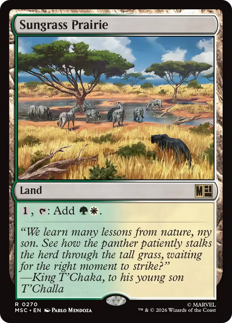 Sungrass Prairie — Marvel Super Heroes Commander — Magic: The Gathering