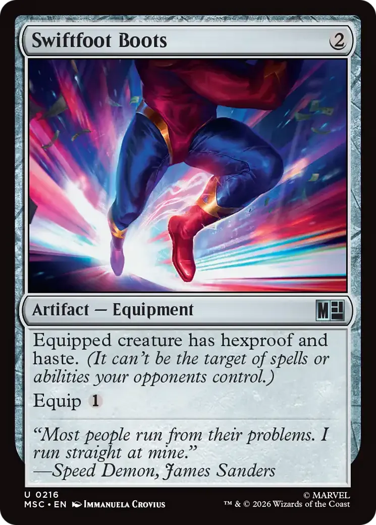 Swiftfoot Boots — Marvel Super Heroes Commander — Magic: The Gathering