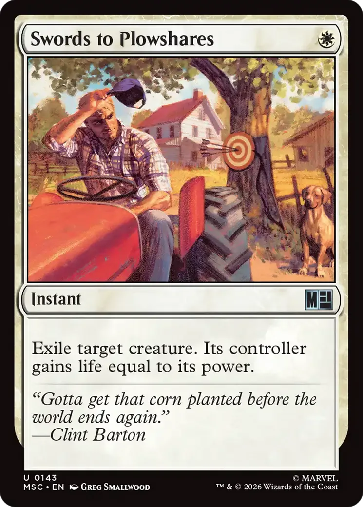Swords to Plowshares — Marvel Super Heroes Commander — Magic: The Gathering