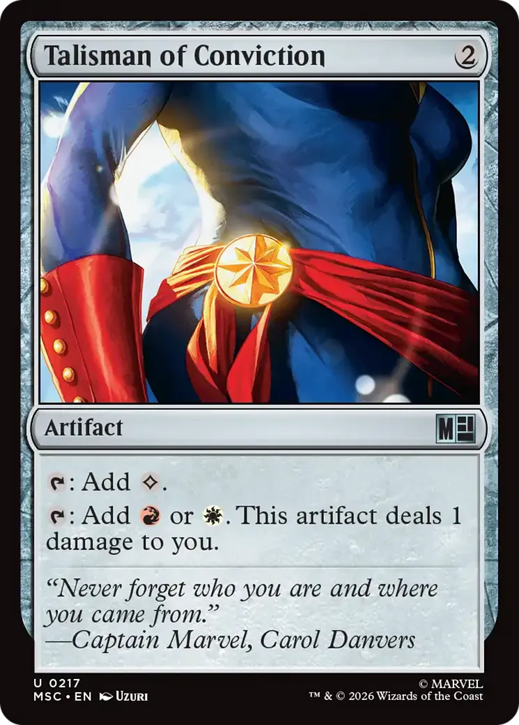 Talisman of Conviction — Marvel Super Heroes Commander — Magic: The Gathering