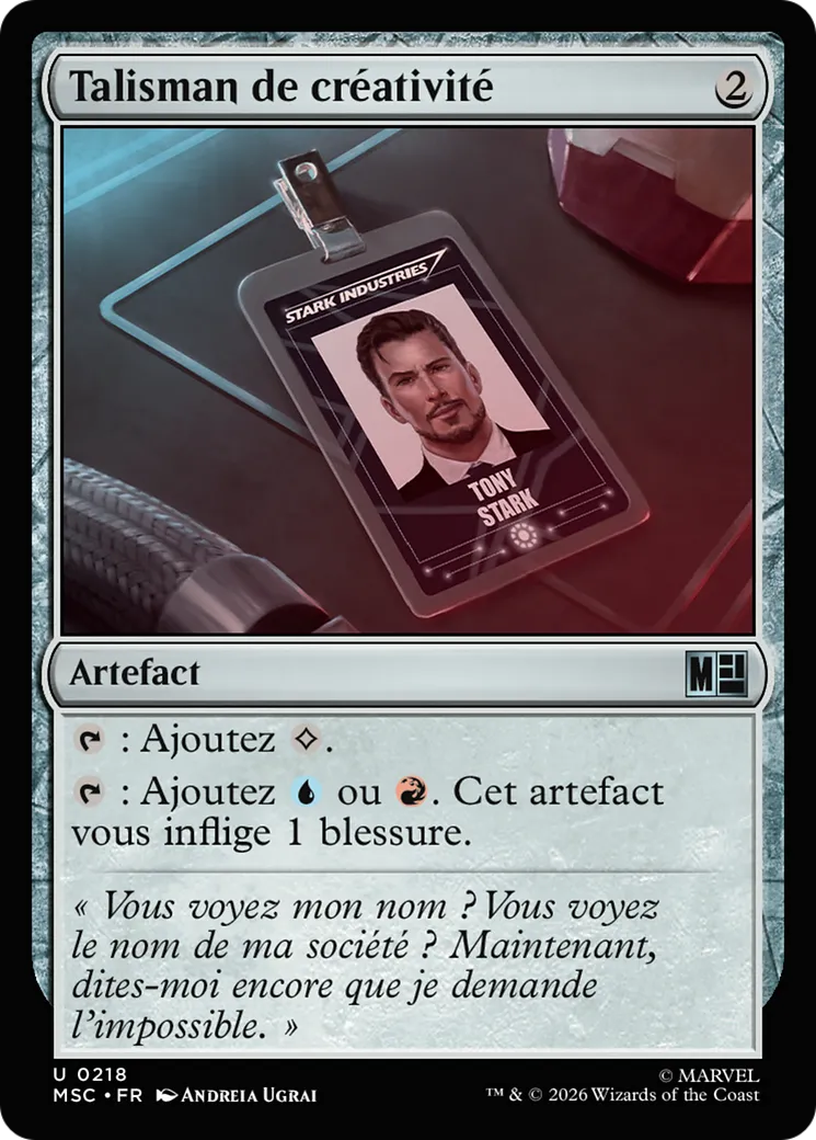 Talisman de créativité — Marvel Super Heroes Commander — Magic: The Gathering
