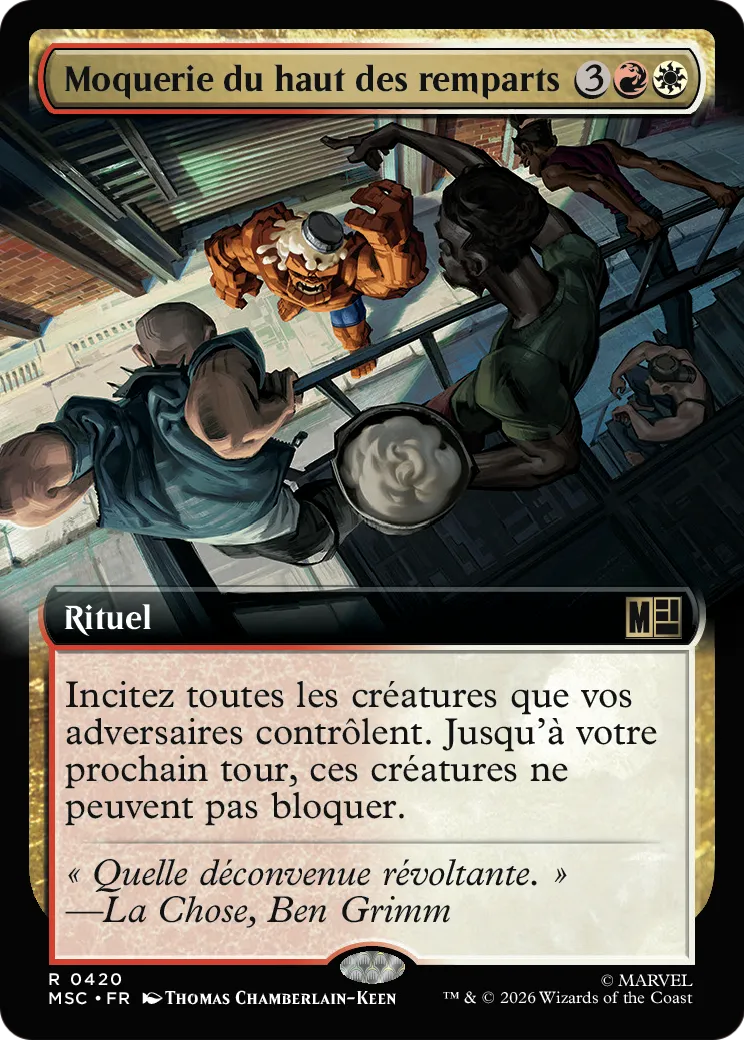 Moquerie du haut des remparts — Marvel Super Heroes Commander — Magic: The Gathering