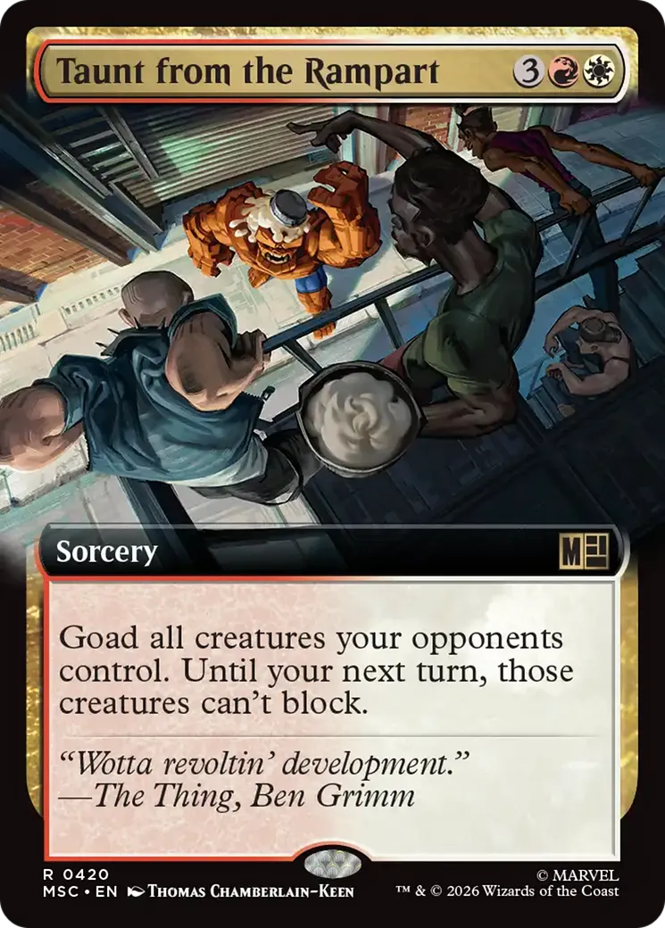 Moquerie du haut des remparts — Marvel Super Heroes Commander — Magic: The Gathering