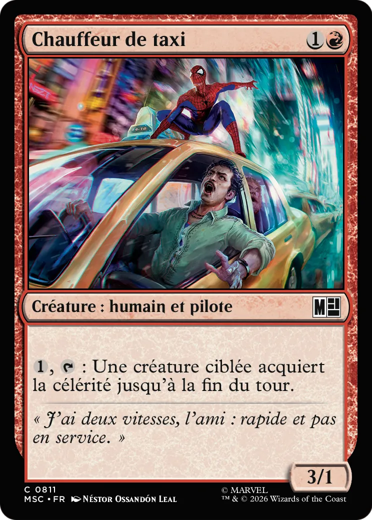 Chauffeur de taxi — Marvel Super Heroes Commander — Magic: The Gathering