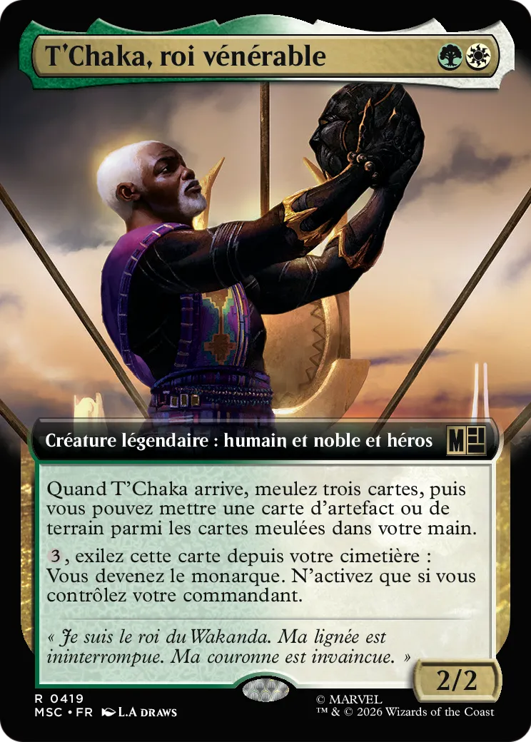 T'Chaka, roi vénérable — Marvel Super Heroes Commander — Magic: The Gathering