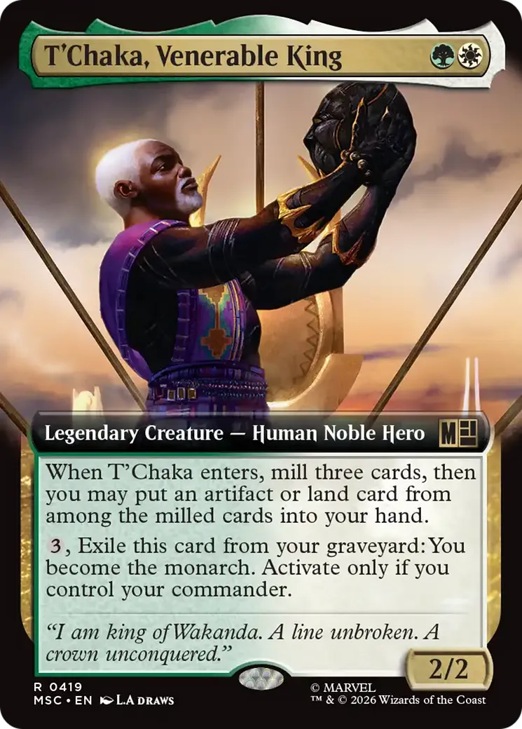 T'Chaka, Venerable King — Marvel Super Heroes Commander — Magic: The Gathering