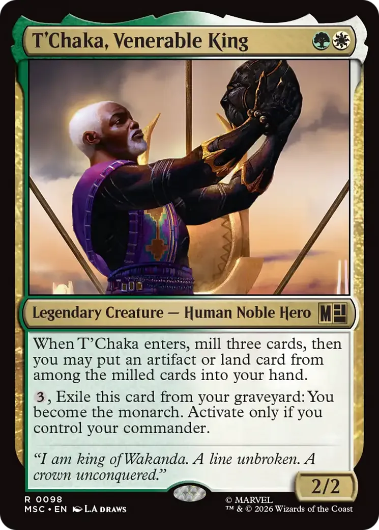 T'Chaka, roi vénérable — Marvel Super Heroes Commander — Magic: The Gathering