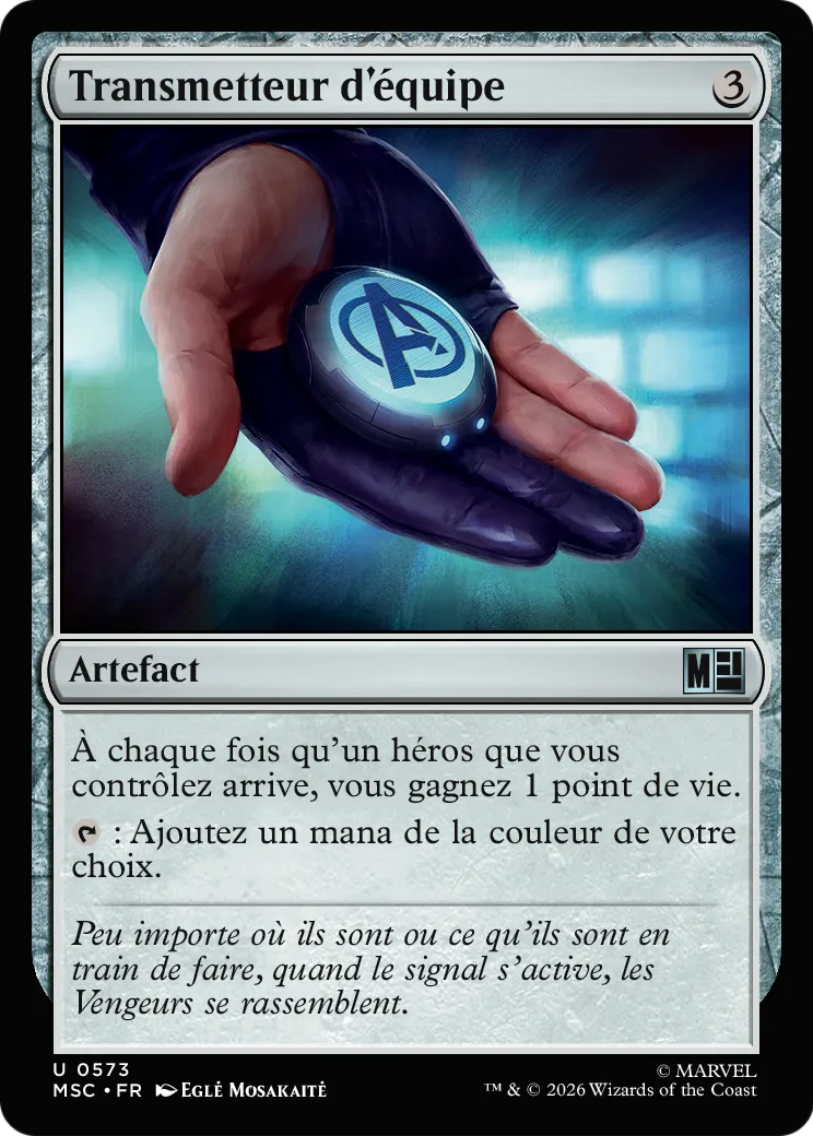 Transmetteur d'équipe — Marvel Super Heroes Commander — Magic: The Gathering