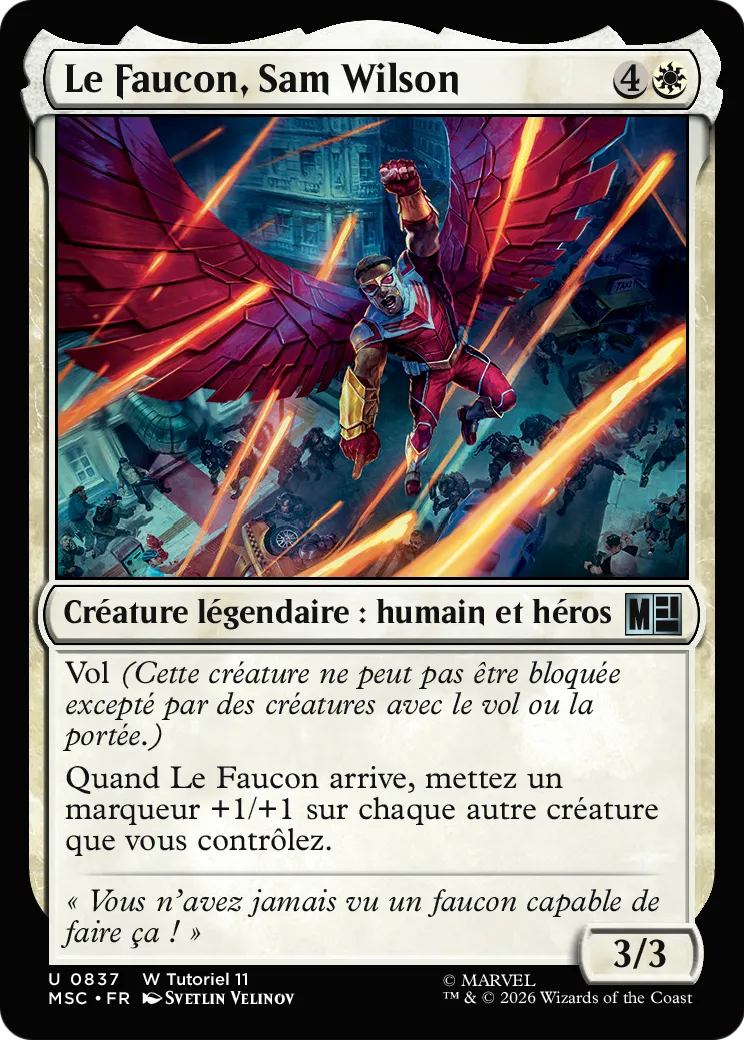 Le Faucon, Sam Wilson — Marvel Super Heroes Commander — Magic: The Gathering