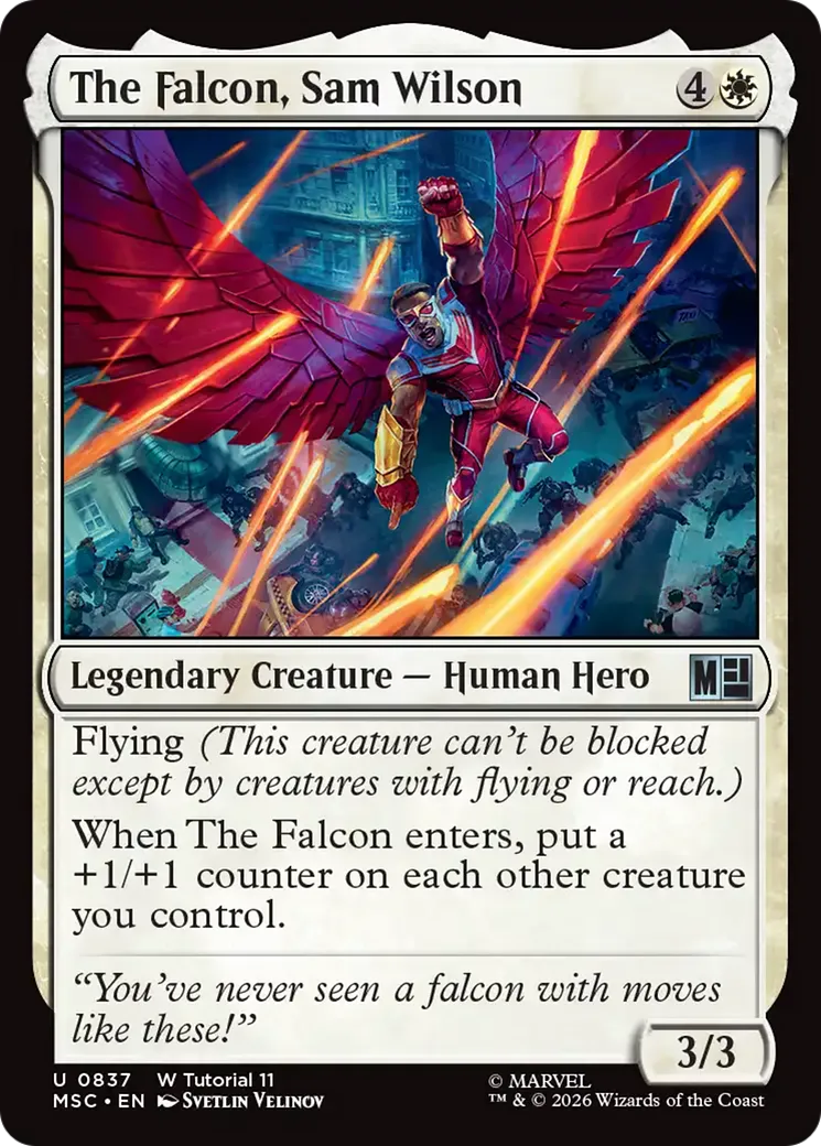 Le Faucon, Sam Wilson — Marvel Super Heroes Commander — Magic: The Gathering