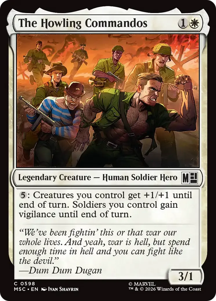 Les Commandos hurlants — Marvel Super Heroes Commander — Magic: The Gathering