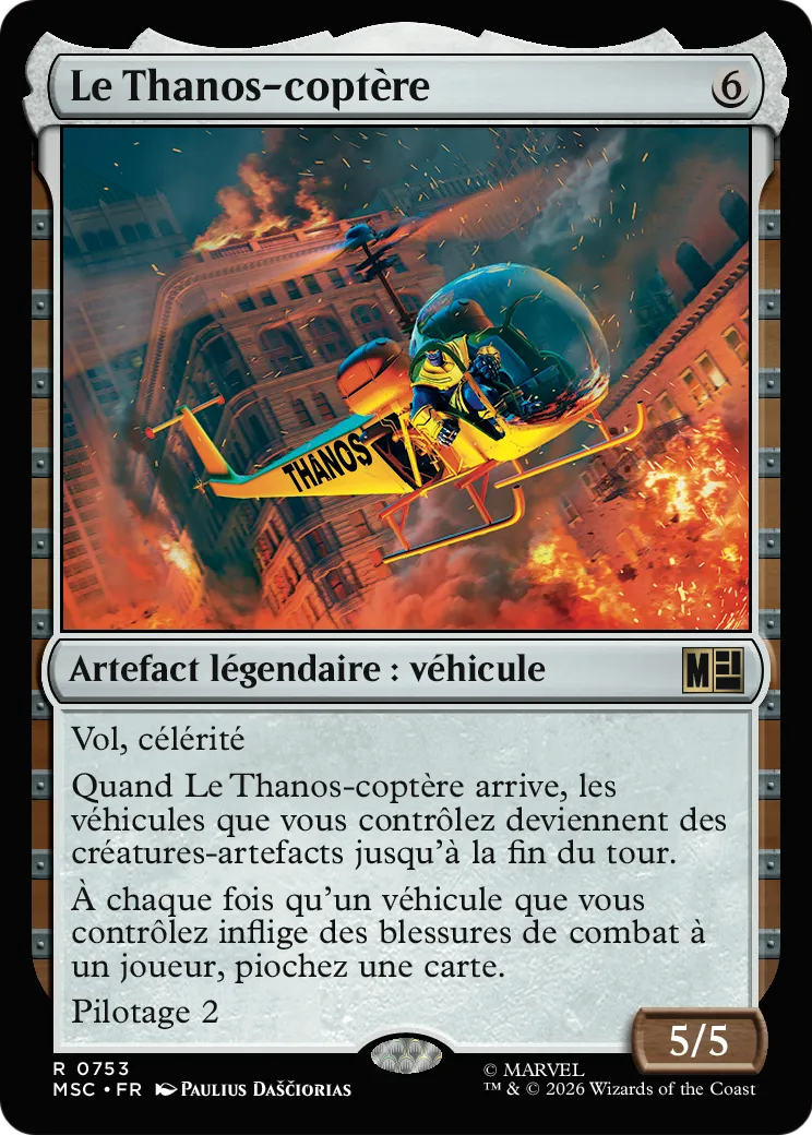 Le Thanos-coptère — Marvel Super Heroes Commander — Magic: The Gathering