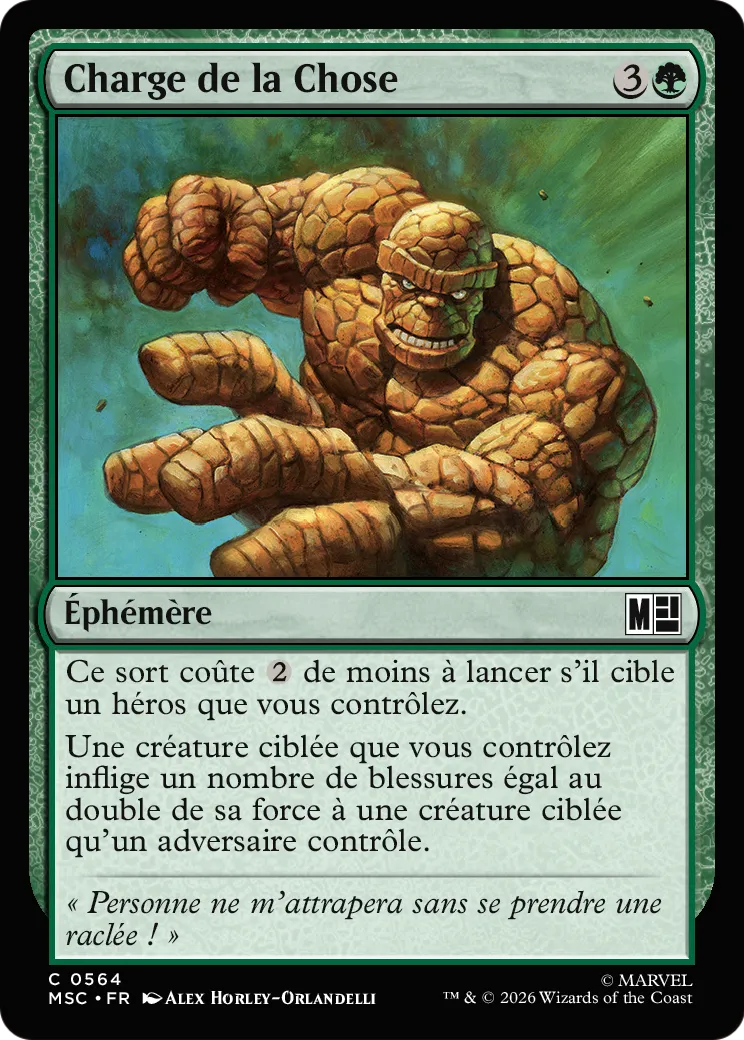Charge de la Chose — Marvel Super Heroes Commander — Magic: The Gathering