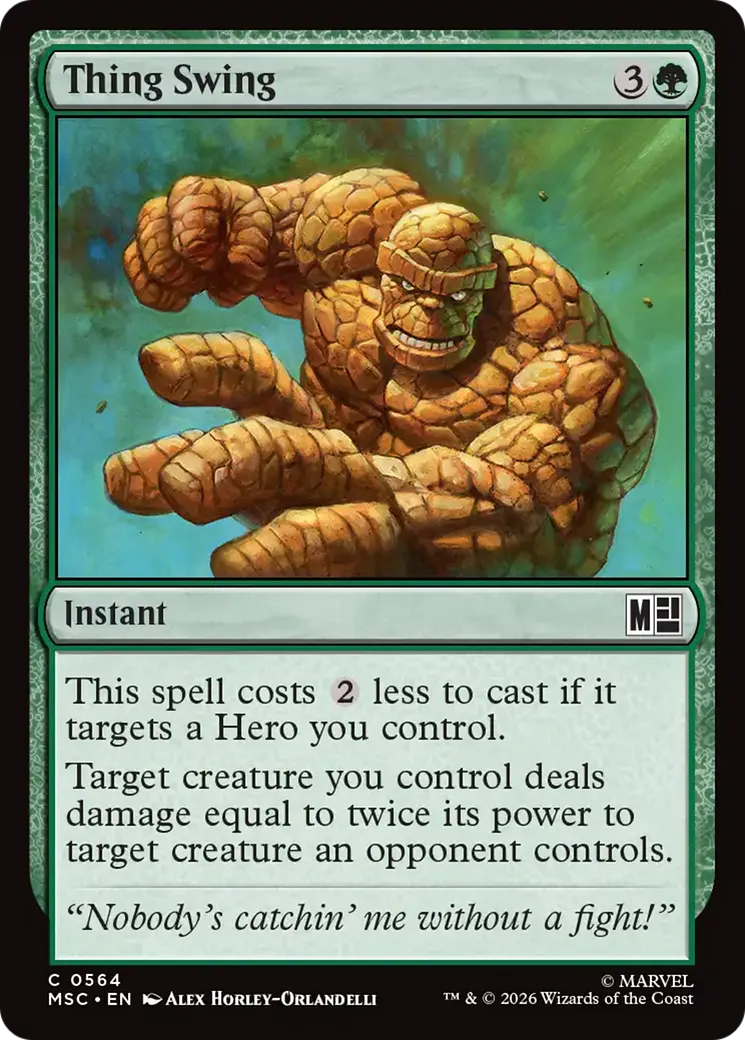 Thing Swing — Marvel Super Heroes Commander — Magic: The Gathering