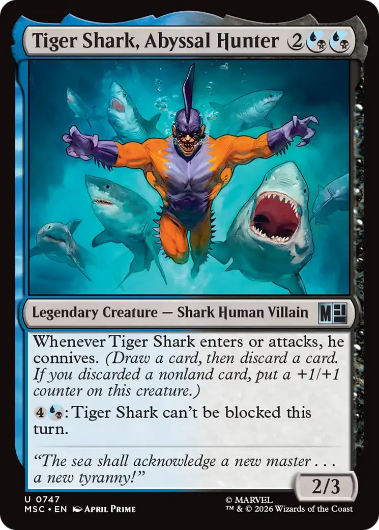 Requin-tigre, chasseur des abysses — Marvel Super Heroes Commander — Magic: The Gathering