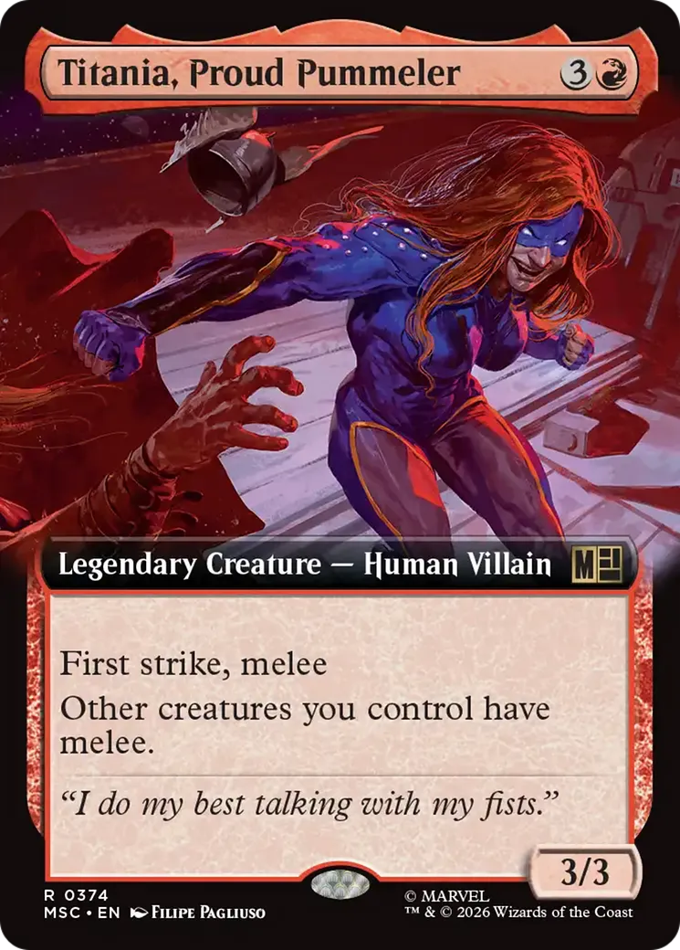 Titania, Proud Pummeler — Marvel Super Heroes Commander — Magic: The Gathering
