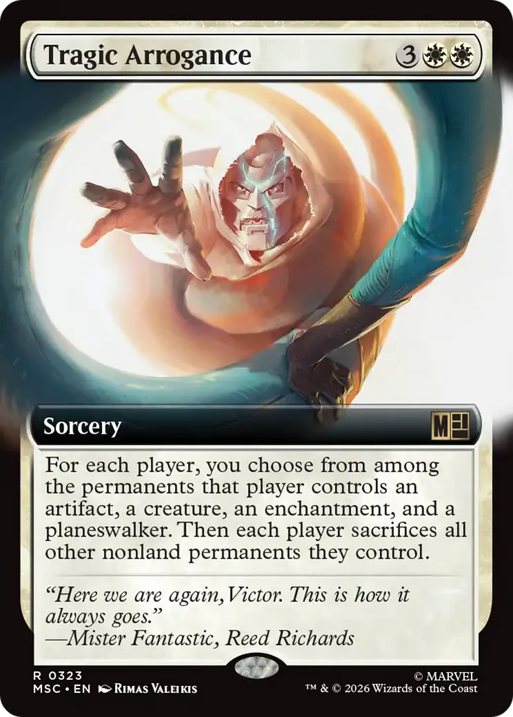 Tragic Arrogance — Marvel Super Heroes Commander — Magic: The Gathering