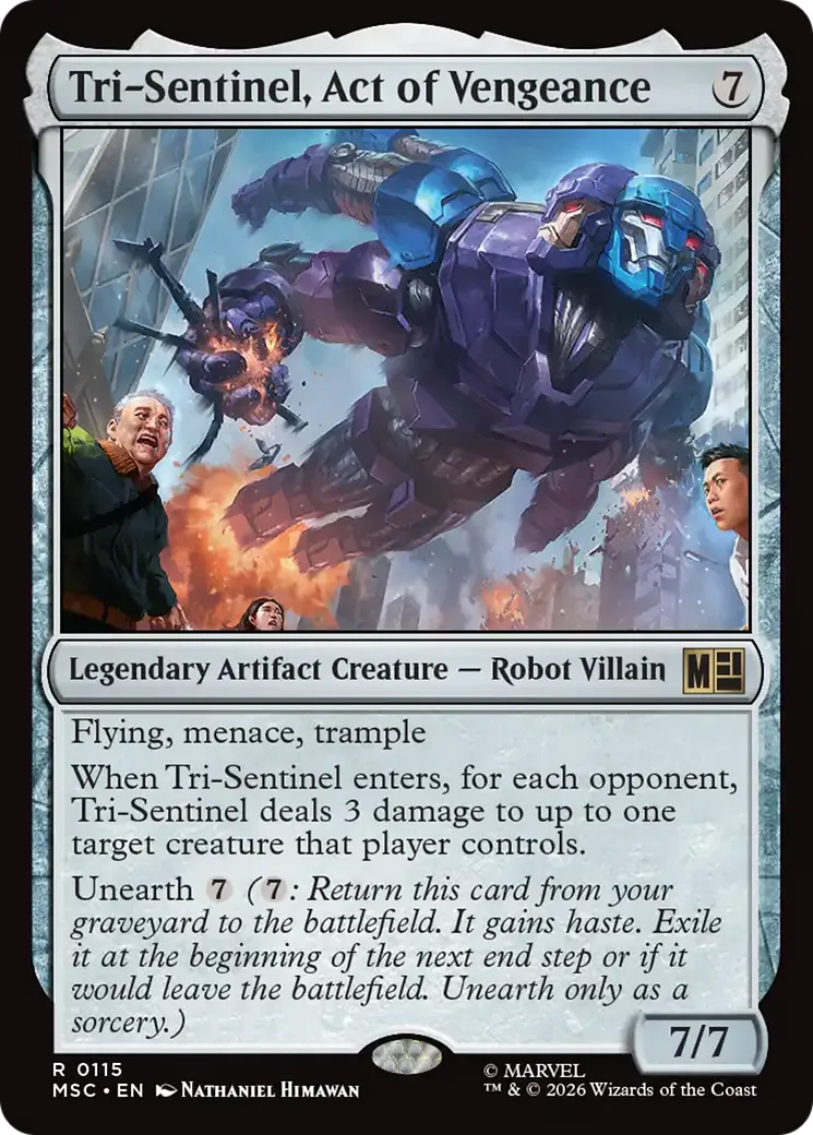 Tri-Sentinel, Act of Vengeance — Marvel Super Heroes Commander — Magic: The Gathering
