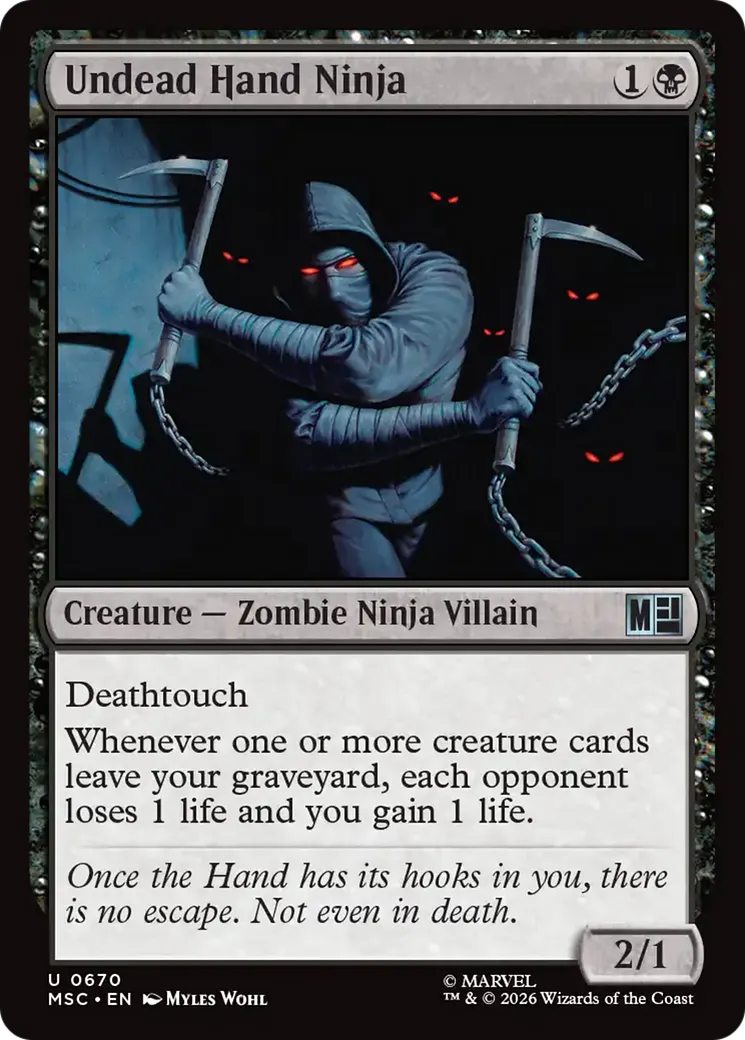 Undead Hand Ninja — Marvel Super Heroes Commander — Magic: The Gathering