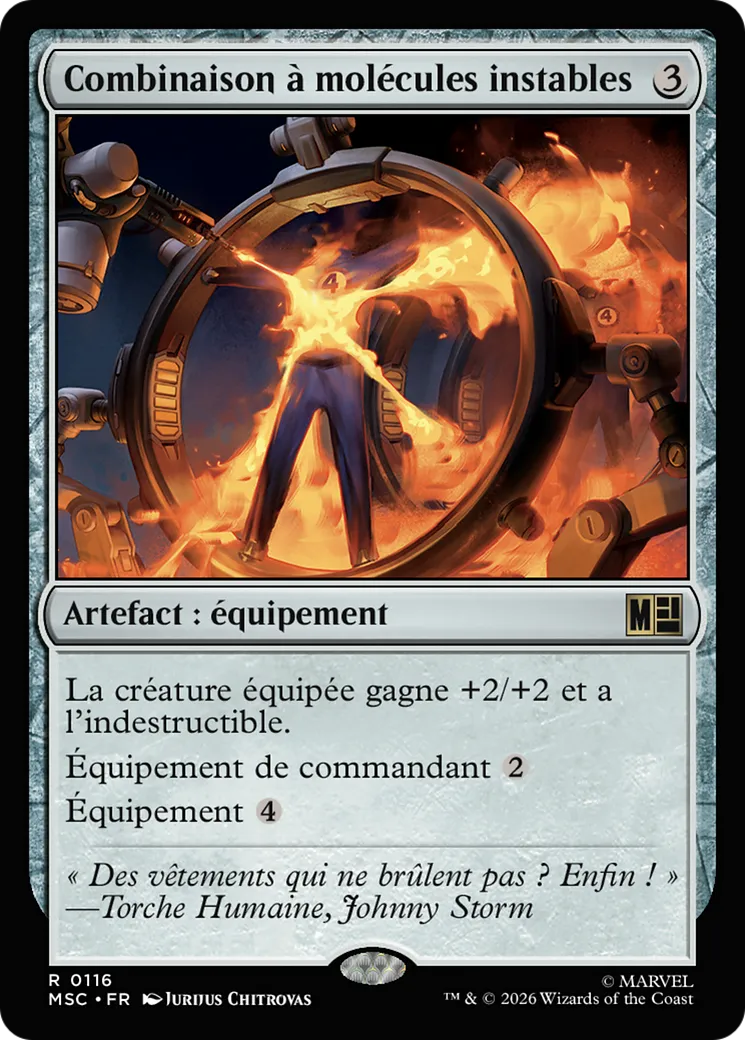 Combinaison à molécules instables — Marvel Super Heroes Commander — Magic: The Gathering