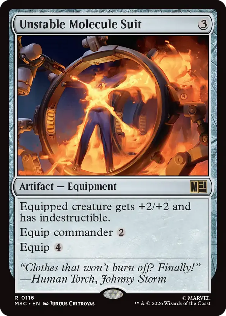 Unstable Molecule Suit — Marvel Super Heroes Commander — Magic: The Gathering