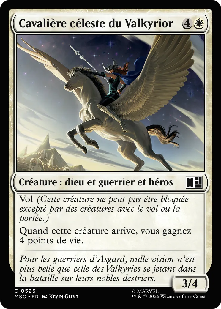 Cavalière céleste du Valkyrior — Marvel Super Heroes Commander — Magic: The Gathering