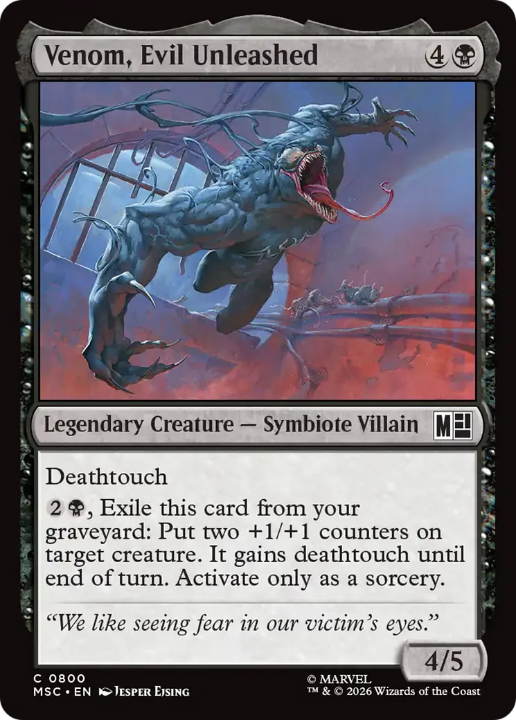 Venom, mal déchaîné — Marvel Super Heroes Commander — Magic: The Gathering