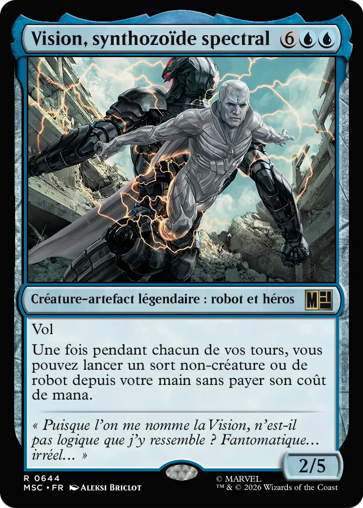 Vision, synthozoïde spectral — Marvel Super Heroes Commander — Magic: The Gathering