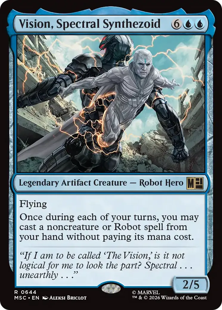 Vision, synthozoïde spectral — Marvel Super Heroes Commander — Magic: The Gathering