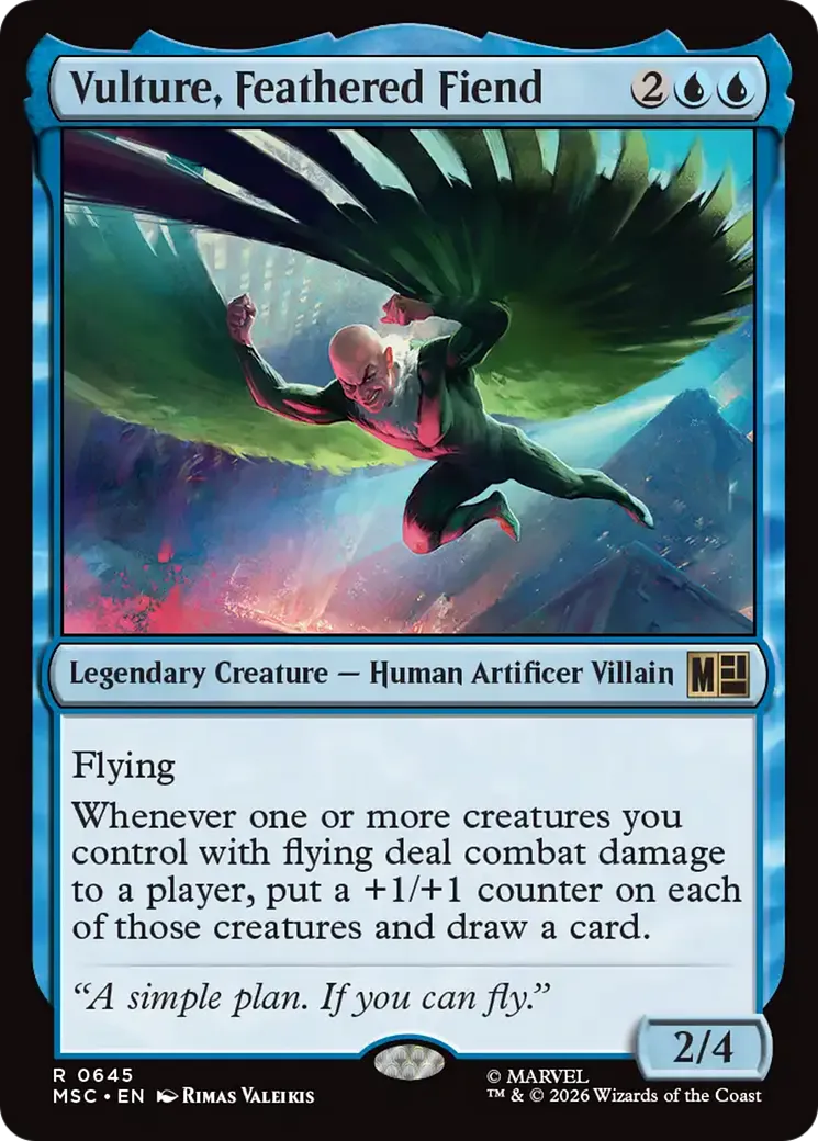 Vulture, Feathered Fiend — Marvel Super Heroes Commander — Magic: The Gathering