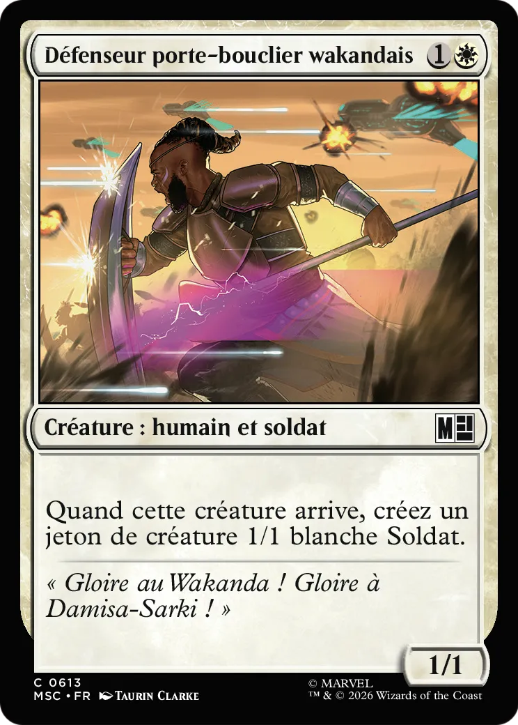 Défenseur porte-bouclier wakandais — Marvel Super Heroes Commander — Magic: The Gathering