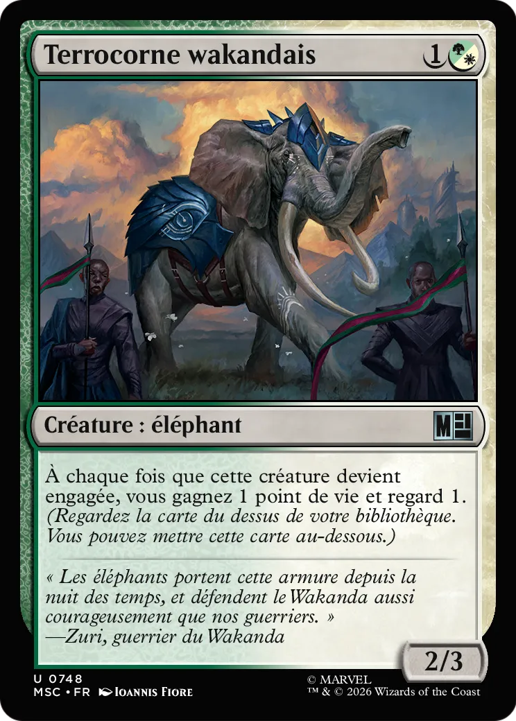 Terrocorne wakandais — Marvel Super Heroes Commander — Magic: The Gathering