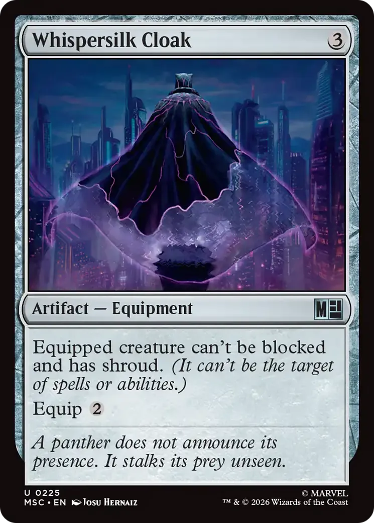 Whispersilk Cloak — Marvel Super Heroes Commander — Magic: The Gathering