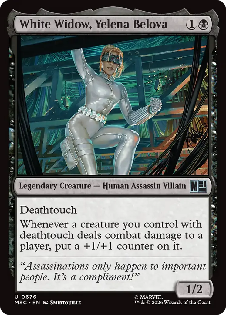 White Widow, Yelena Belova — Marvel Super Heroes Commander — Magic: The Gathering