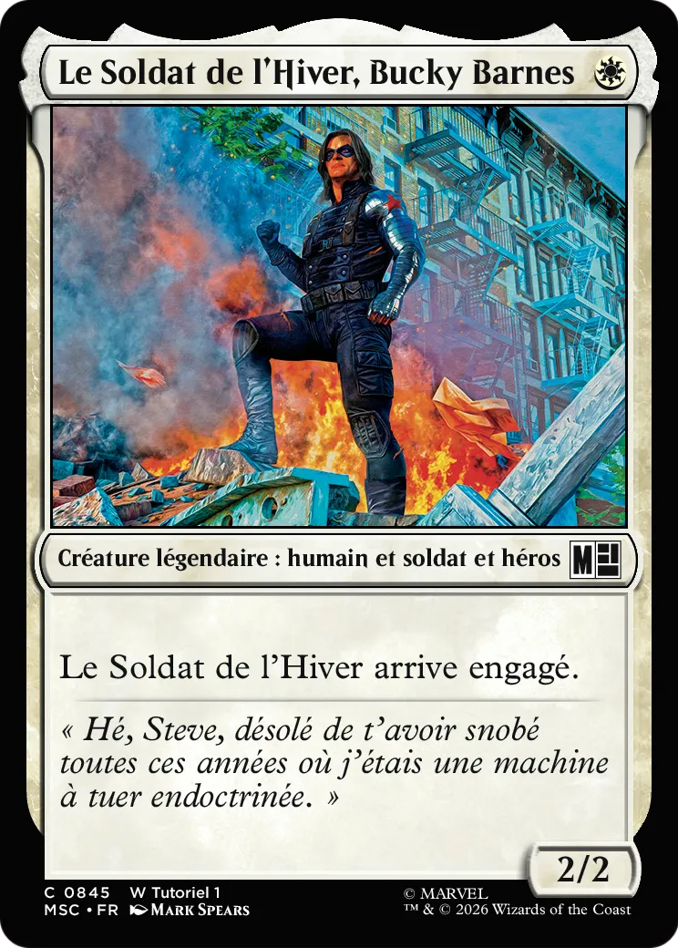 Le Soldat de l'Hiver, Bucky Barnes — Marvel Super Heroes Commander — Magic: The Gathering