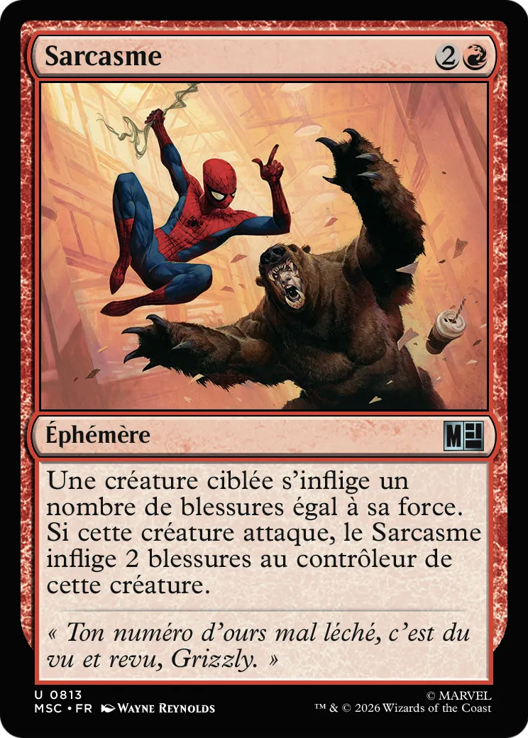 Sarcasme — Marvel Super Heroes Commander — Magic: The Gathering