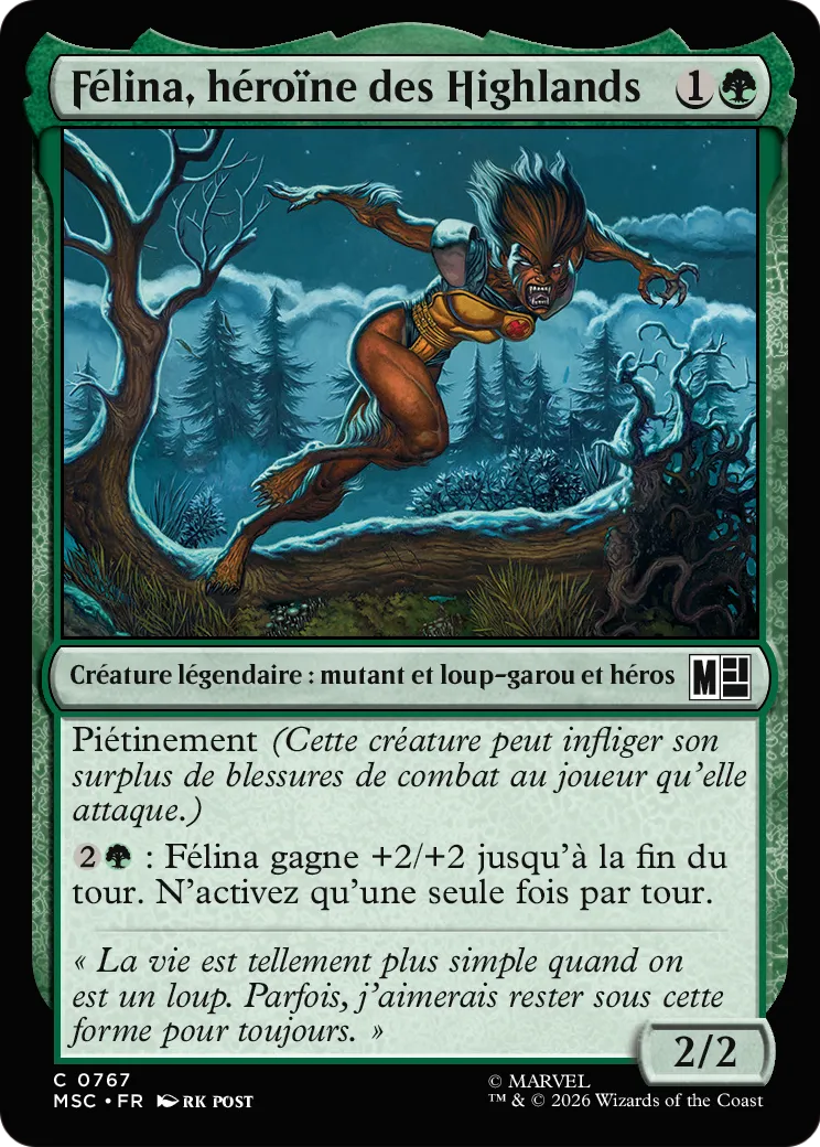 Félina, héroïne des Highlands — Marvel Super Heroes Commander — Magic: The Gathering