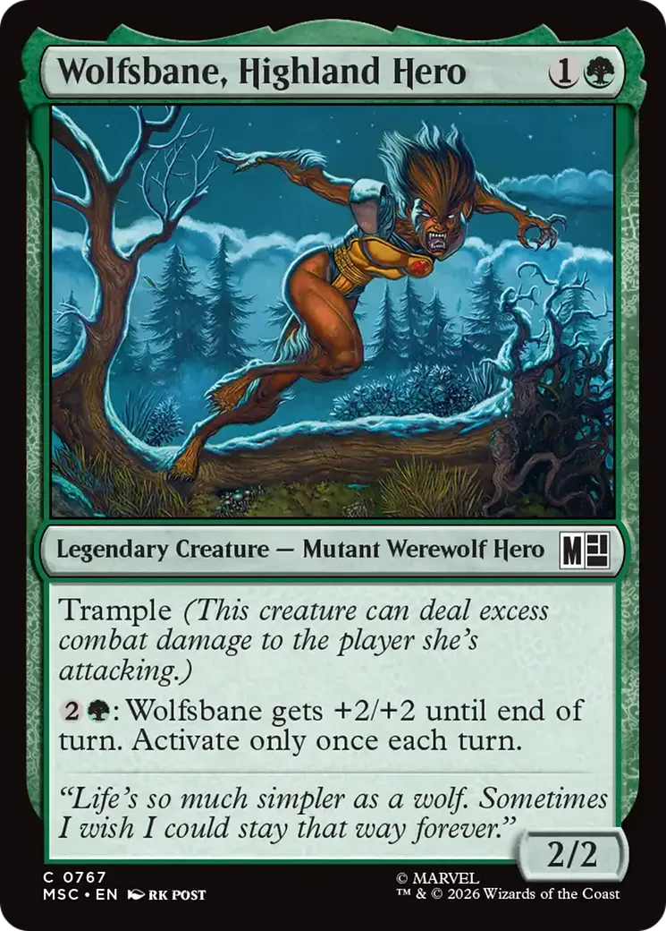Félina, héroïne des Highlands — Marvel Super Heroes Commander — Magic: The Gathering