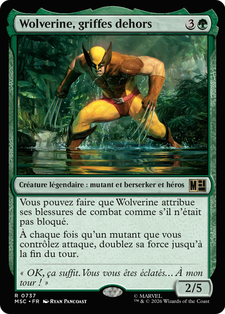 Wolverine, griffes dehors — Marvel Super Heroes Commander — Magic: The Gathering