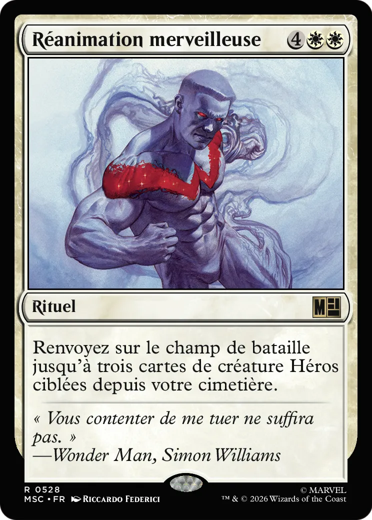 Réanimation merveilleuse — Marvel Super Heroes Commander — Magic: The Gathering