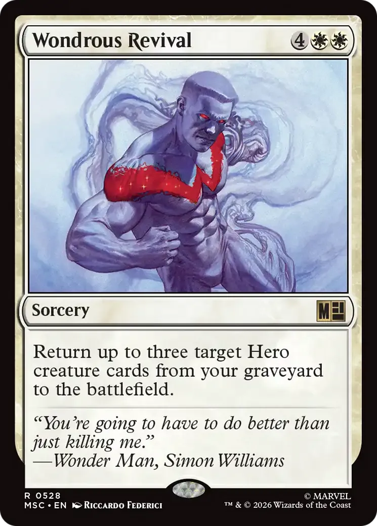 Wondrous Revival — Marvel Super Heroes Commander — Magic: The Gathering