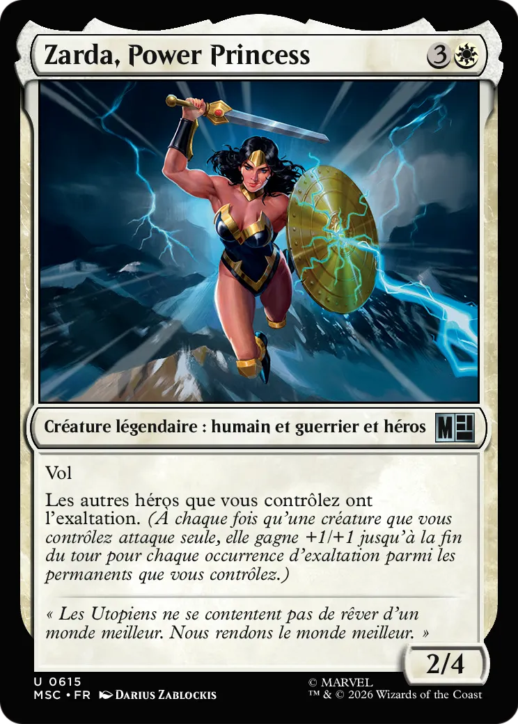 Zarda, Power Princess — Marvel Super Heroes Commander — Magic: The Gathering