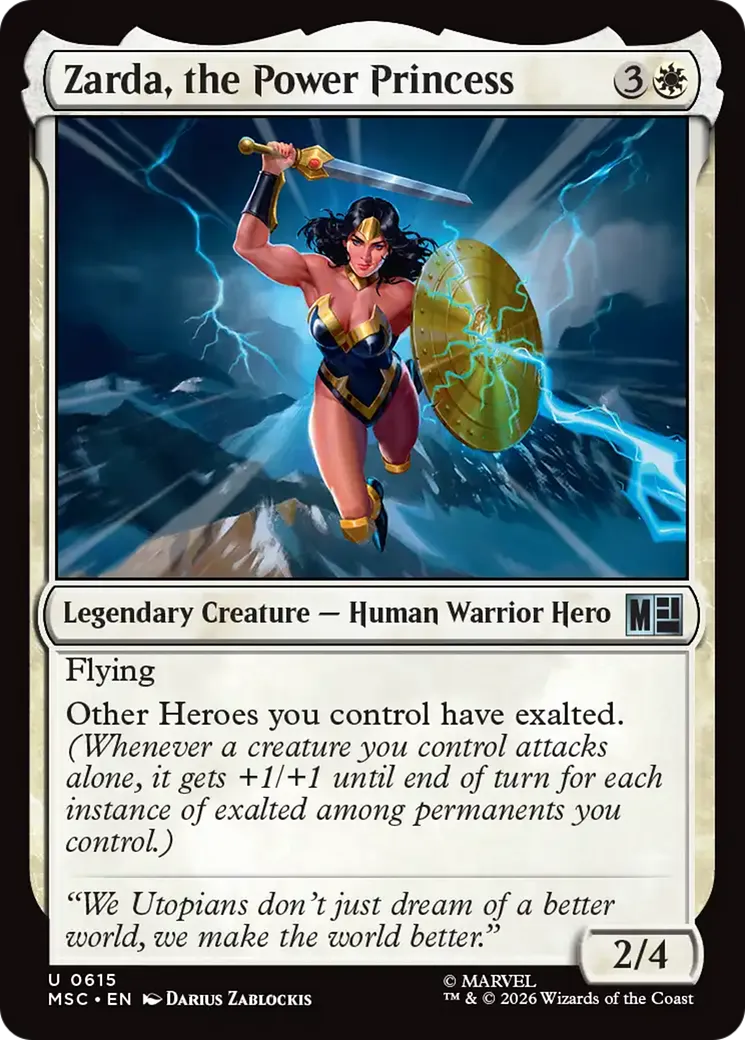 Zarda, the Power Princess — Marvel Super Heroes Commander — Magic: The Gathering