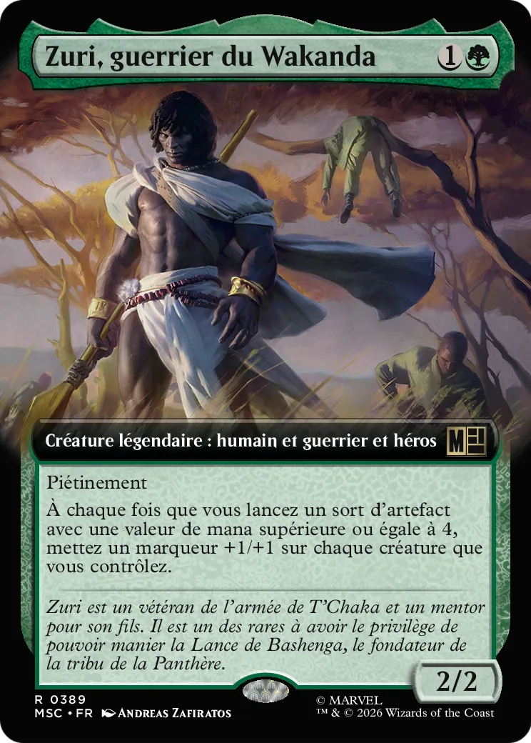 Zuri, guerrier du Wakanda — Marvel Super Heroes Commander — Magic: The Gathering
