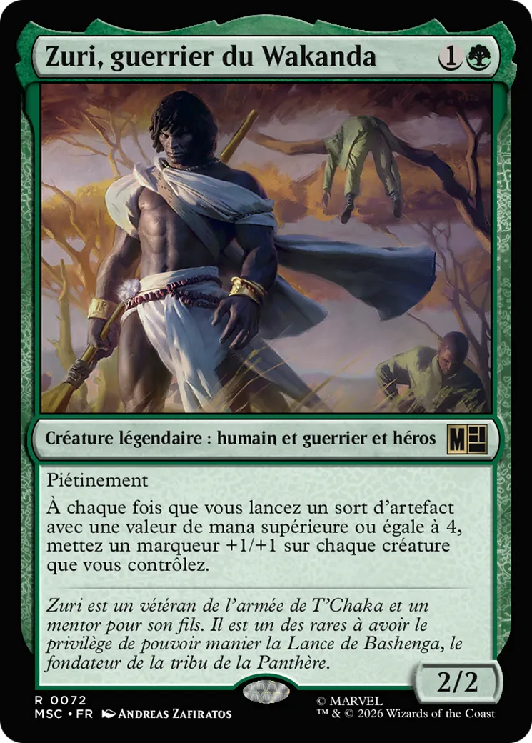 Zuri, guerrier du Wakanda — Marvel Super Heroes Commander — Magic: The Gathering