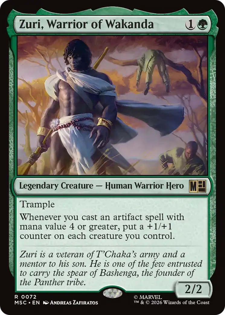 Zuri, guerrier du Wakanda — Marvel Super Heroes Commander — Magic: The Gathering