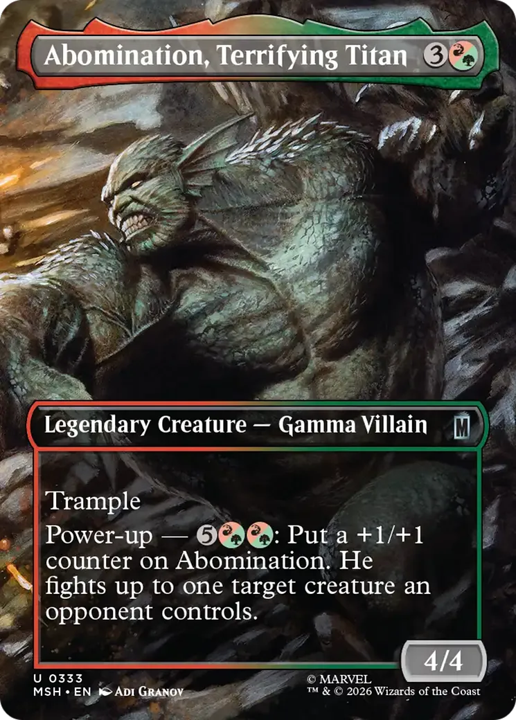 Abomination, Terrifying Titan — Marvel Super Heroes — Magic: The Gathering
