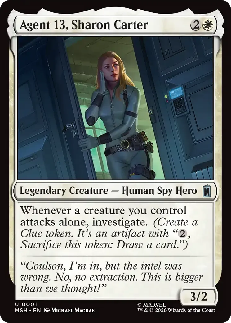 Agent 13, Sharon Carter — Marvel Super Heroes — Magic: The Gathering