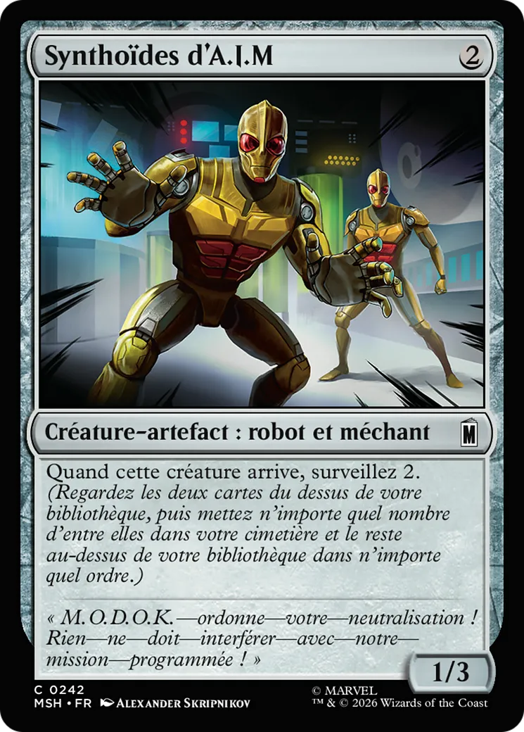Synthoïdes d'A.I.M — Marvel Super Heroes — Magic: The Gathering